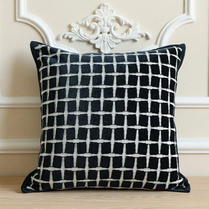 Jacquard Cushion - Blue - 45x45 cm