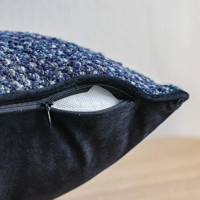 Patchwork Filled Cushion - Blue - 30x50 cm