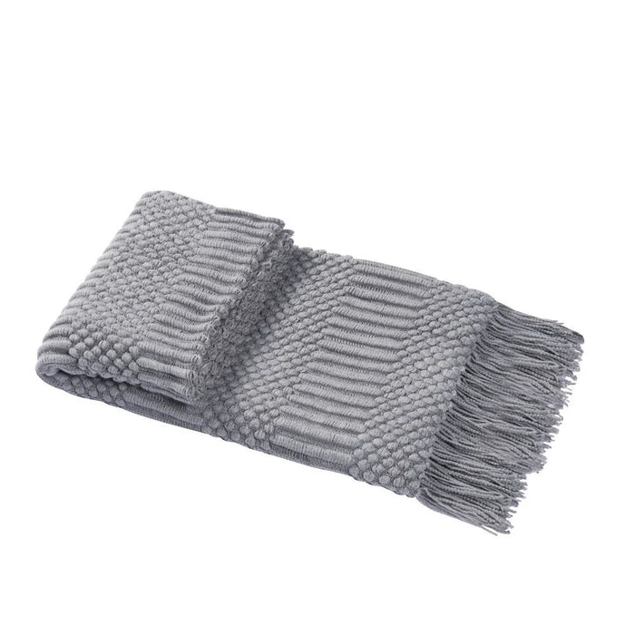 Jacquard Throw - Grey - 130x190 cm