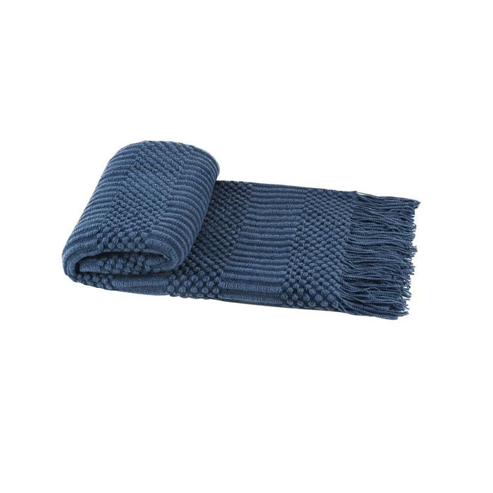 Jacquard Throw - Blue - 130x190 cm