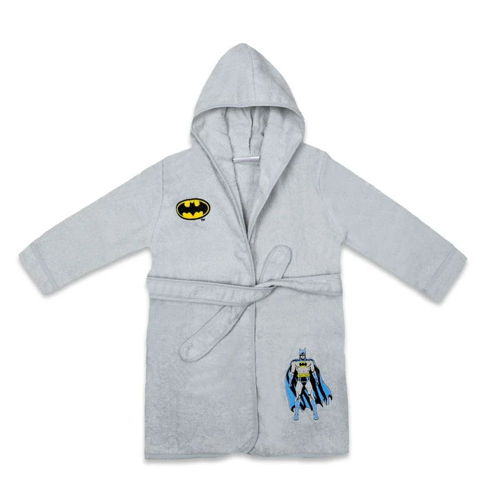 Batman Cotton Bathrobe With Hood-Grey