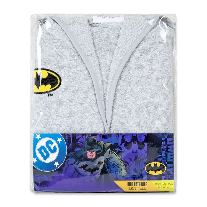 Batman Cotton Bathrobe With Hood-Grey