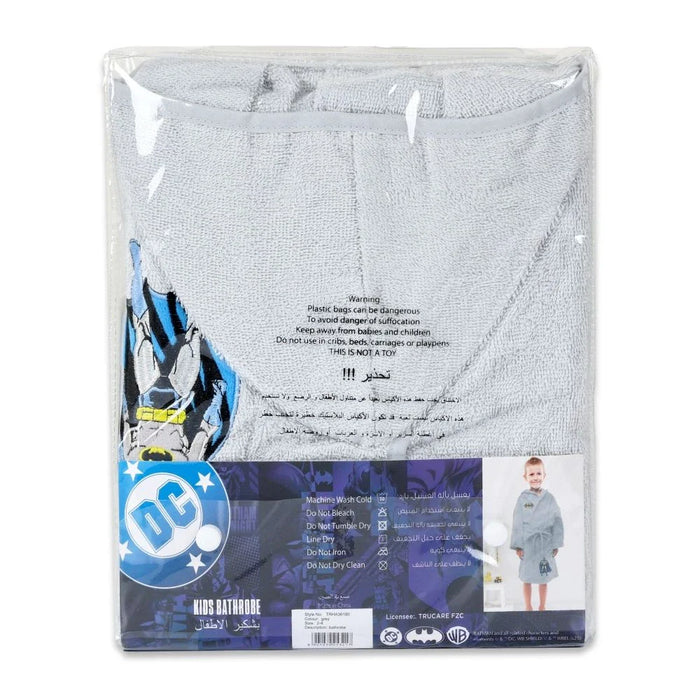 Batman Cotton Bathrobe With Hood-Grey