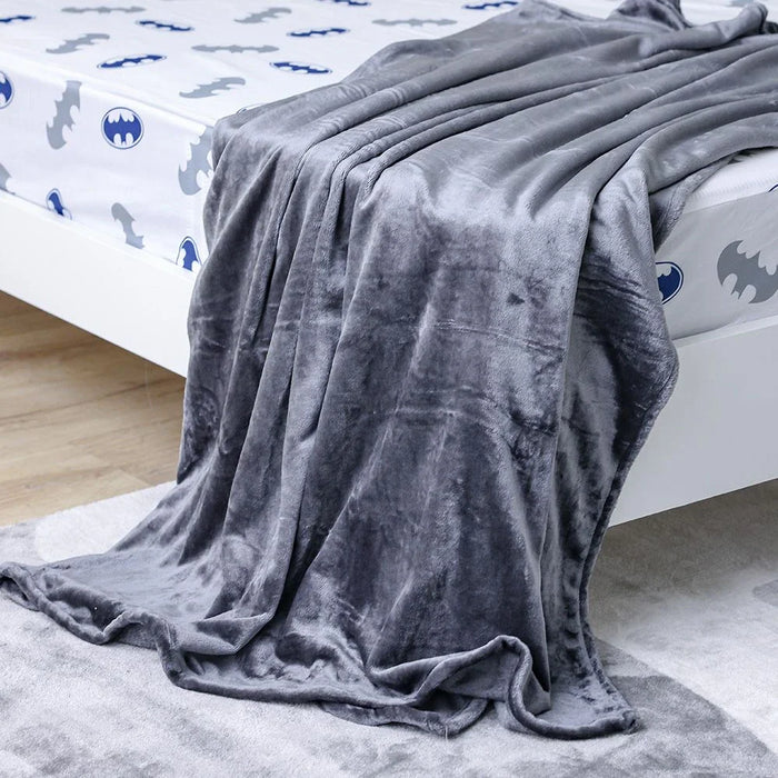 Mellow Kids Flannel Blanket Grey-150x220 cm