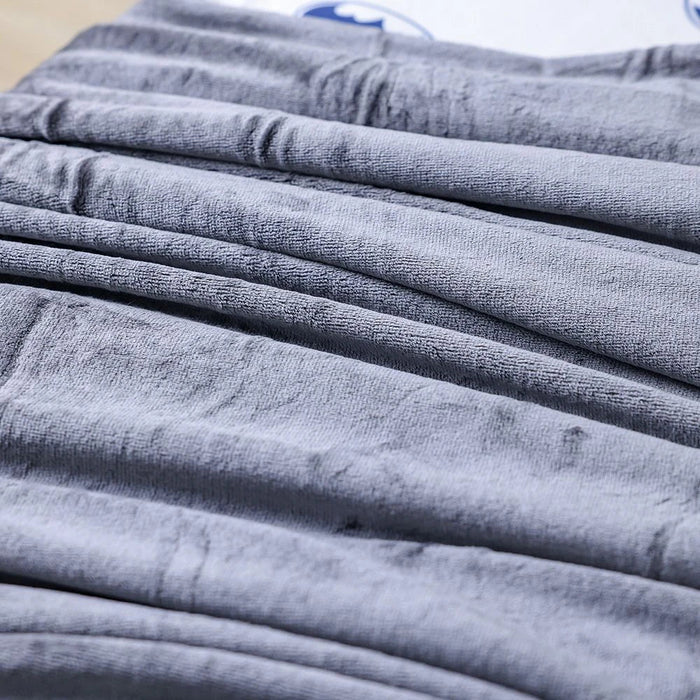 Mellow Kids Flannel Blanket Grey-150x220 cm