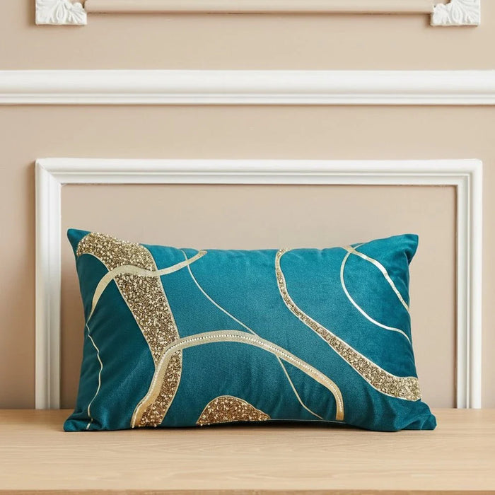 Majestic Velvet Knitted Cushion Cover - 30x50 cm