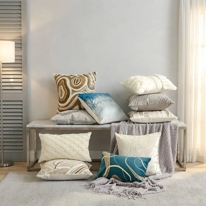Maison Embellished Cushion Cover - Grey - 45x45 cm