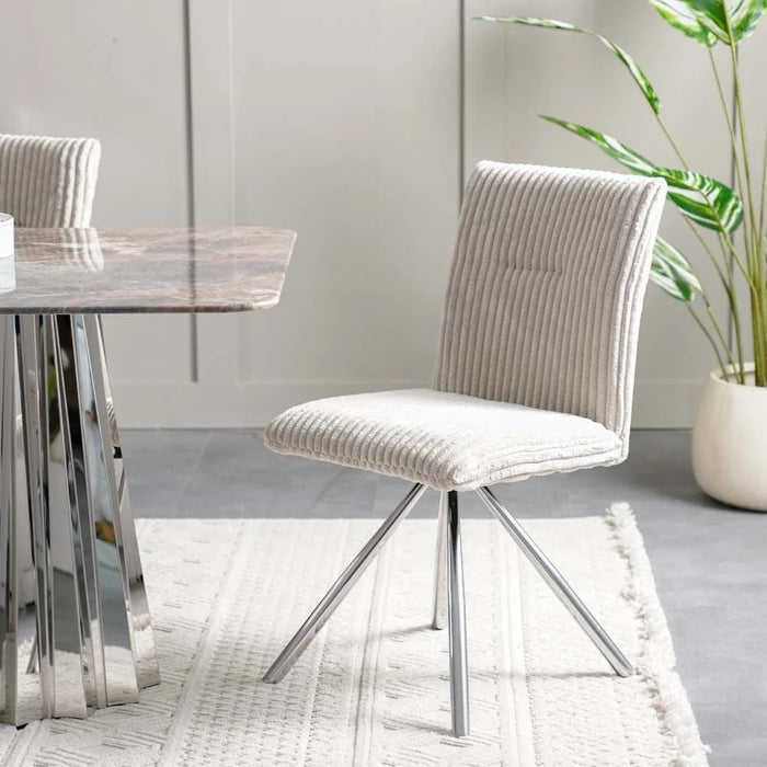 Derin 1+8-Seater Dining Set with Swivel Chair-Grey/Beige-With 2-Year Warranty