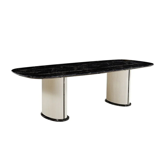 Krisalis 1 + 8-Seater Dining Setæ- Beige/Black - With 2-Year Warranty