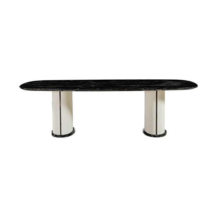 Krisalis 1 + 8-Seater Dining Setæ- Beige/Black - With 2-Year Warranty
