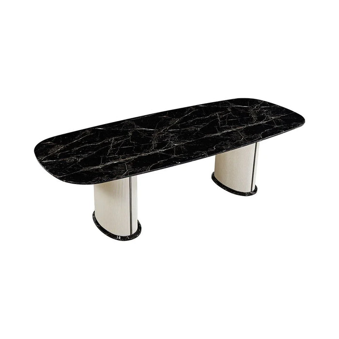 Krisalis 1 + 8-Seater Dining Setæ- Beige/Black - With 2-Year Warranty