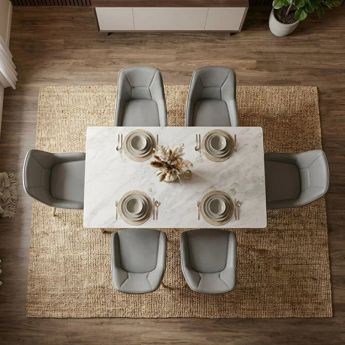 Neto 1+6-Seater Ceramic Dining Set - Grey - With 2-Year Warranty