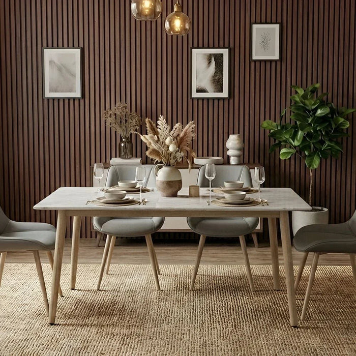 Neto 1+6-Seater Ceramic Dining Set - Grey - With 2-Year Warranty