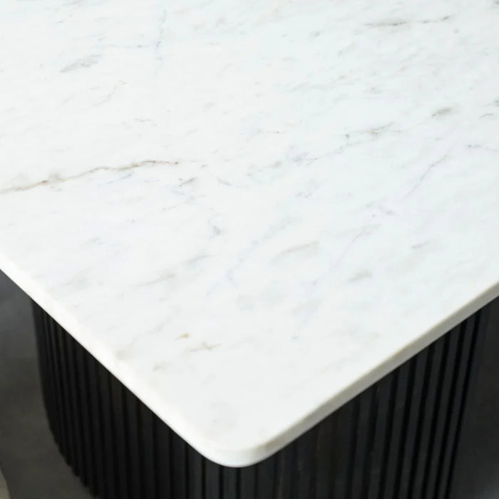 Latymer 1+8-Seater Marble Top Dining Set - White/Walnut/Gold - With 2-Year Warranty