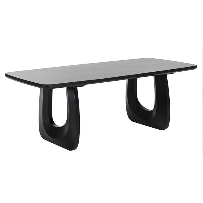 Leeds 1+8-Seater Wooden Dining Set - Black/Beige - With 2-Year Warranty