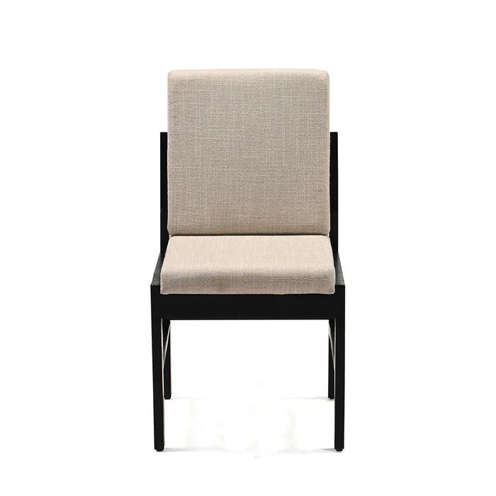 Leeds 1+8-Seater Wooden Dining Set - Black/Beige - With 2-Year Warranty