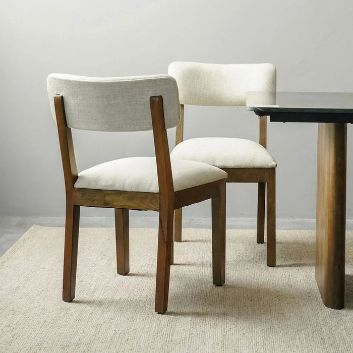 York 1+8-seater Marble Top Dining Set - Black/Walnut - With 2-Year Warranty