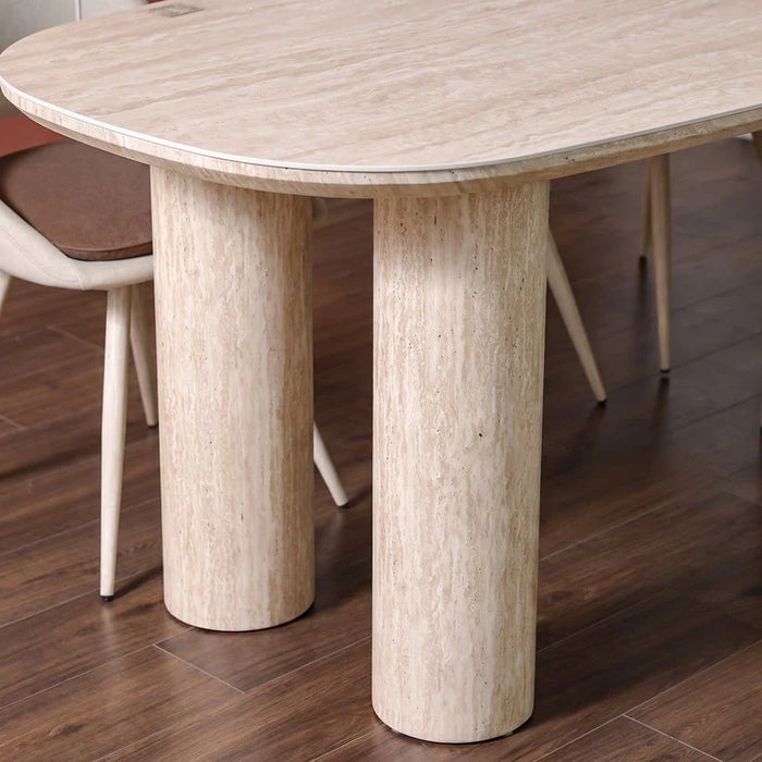 Nordic 1+8-Seater Dining Set - Beige/White - With 2-Year Warranty