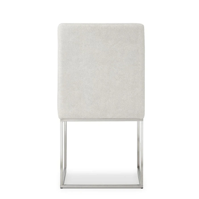 Monarch 1 + 8-Seater Dining Set - White/Beige/Brushed Silver - With 2-Year Warranty