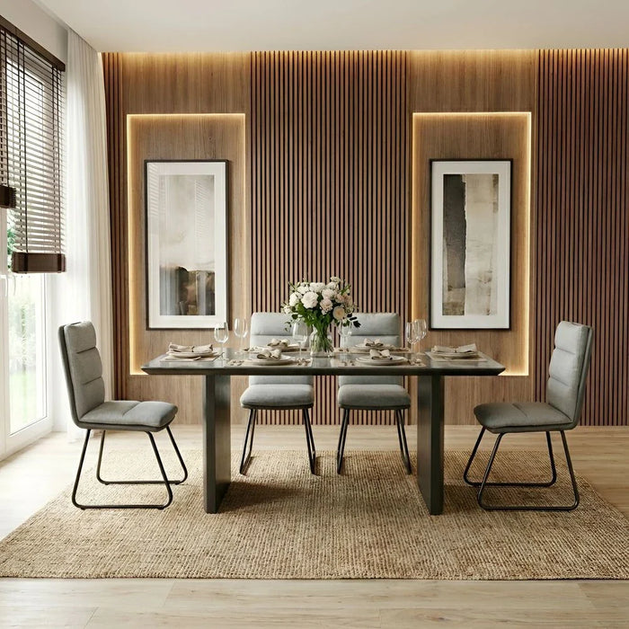 Arseni 1+6 Dining Set-Grey Sintered Stone