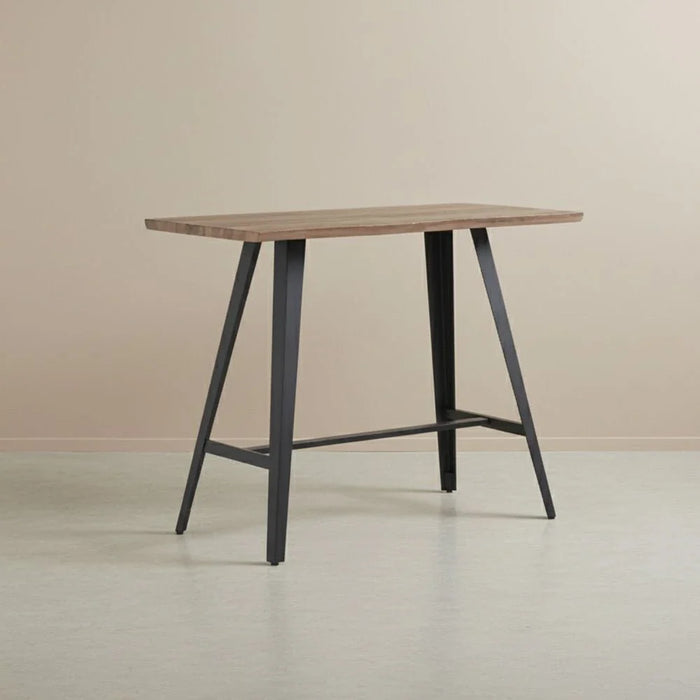 Gideon 4 Seater Counter Height Dining Table-Natural Oak/Brown