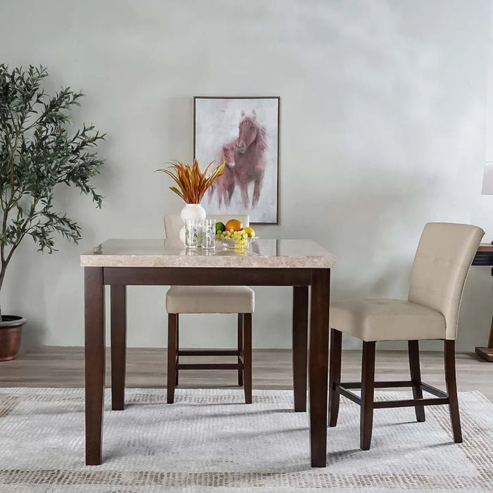 Brody 4 Seater Counter Height Dining Table-Beige