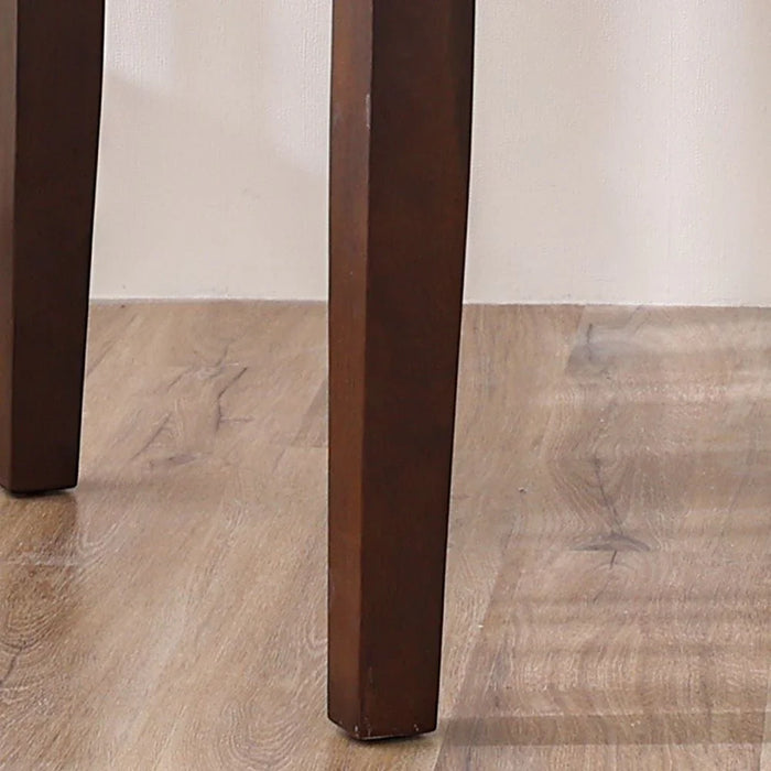 Brody 6-Seater Marble Dining Table-White/Dark Walnut-With 2-Year Warranty