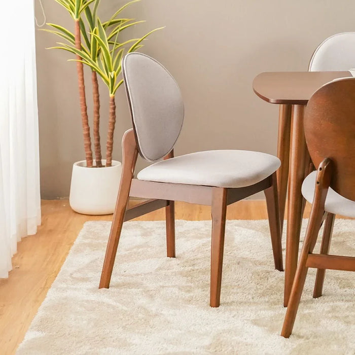 Asuma 1+6-Seater Dining Set-Walnut/Grey-With 2-Year Warranty