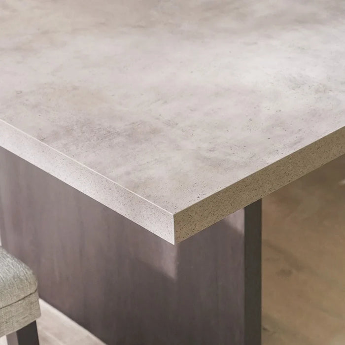 Pletora 1 + 8-Seater Dining Set-Cement Grey/Dark Oak-With 2-Year Warranty