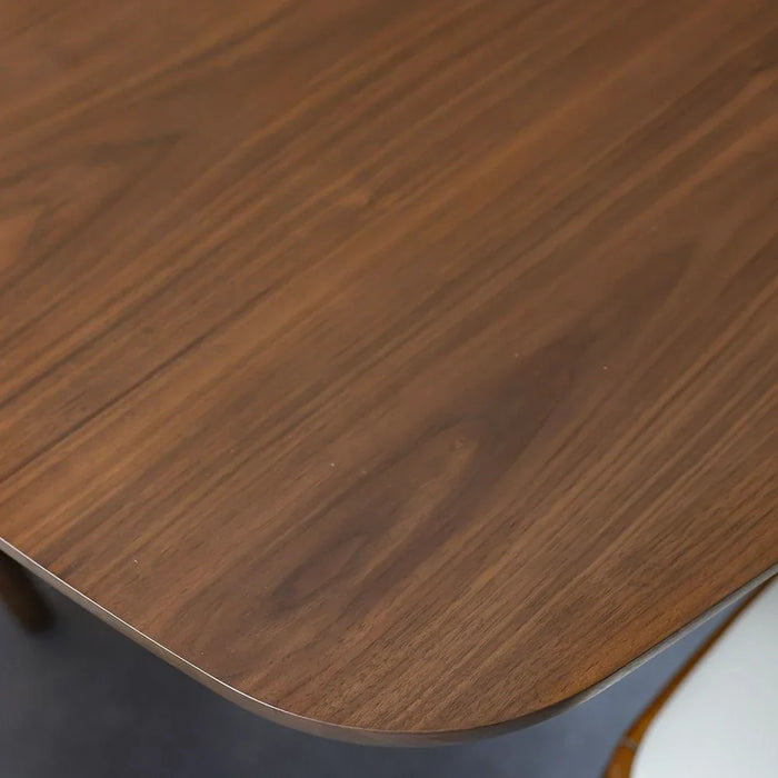 Rorvik 1 + 8 Dining Set-Walnut/Beige-With 2-Year Warranty