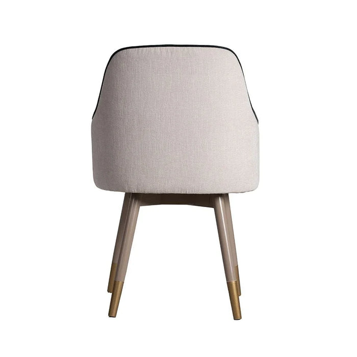 AlLayal 1+10 Marble Dining Set-White/Brushed Gold/Beige