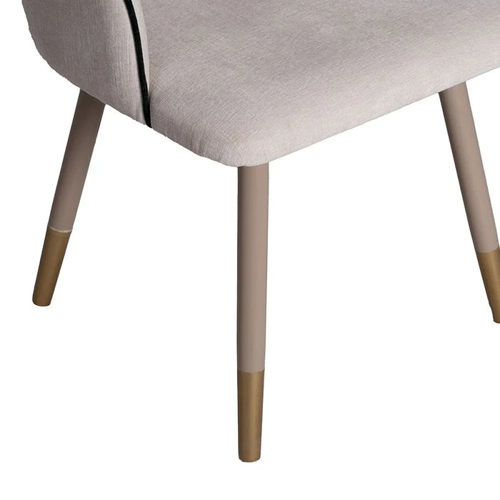 AlLayal 1+10 Marble Dining Set-White/Brushed Gold/Beige
