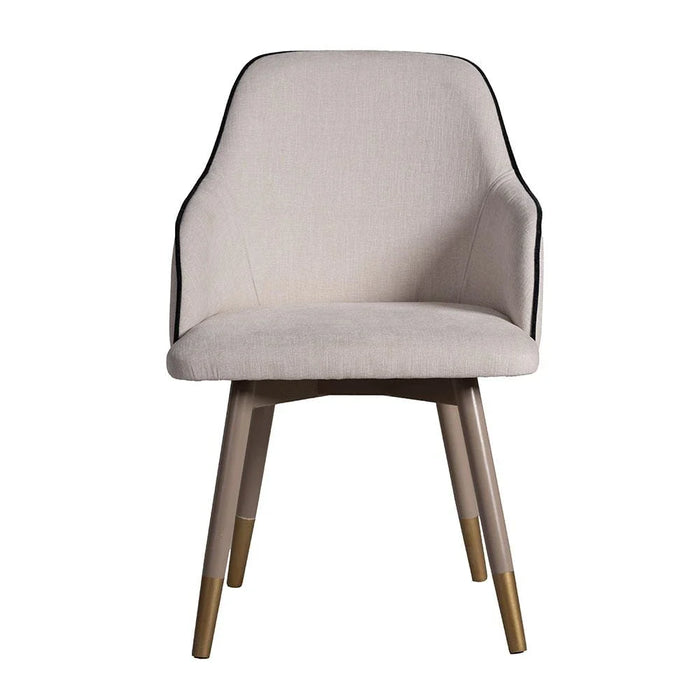 AlLayal 1+10 Marble Dining Set-White/Brushed Gold/Beige