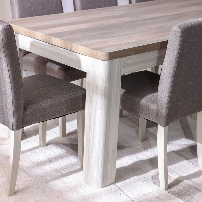 Olivos 8-Seater Dining Table - Ash/Grey Oak - With 2-Year Warranty