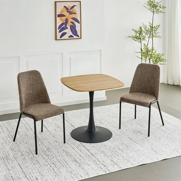 Agata 2-Seater Dining Table - Brown/Black - With 2-Year Warranty