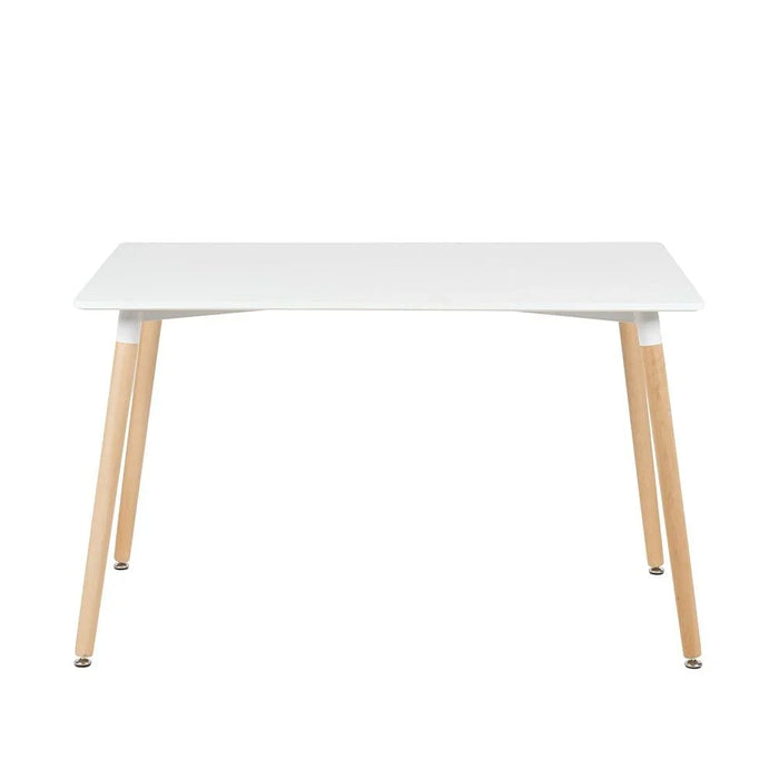 Stork 4-Seater Dining Table - White/Beech - With 2-Year Warranty