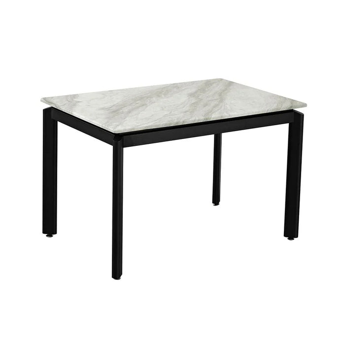 Flash 4-Seater Marble Top Dining Table - White/Grey/Black - With 2-Year Warranty