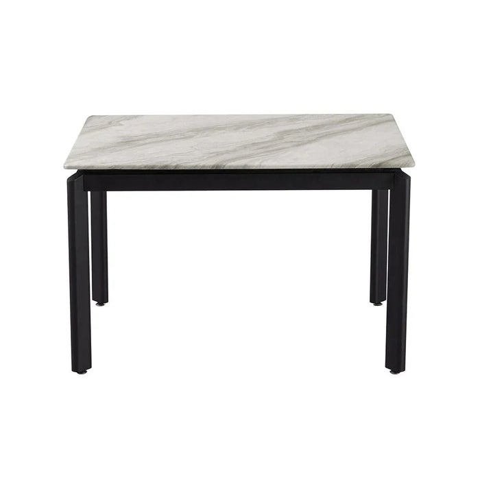 Flash 4-Seater Marble Top Dining Table - White/Grey/Black - With 2-Year Warranty