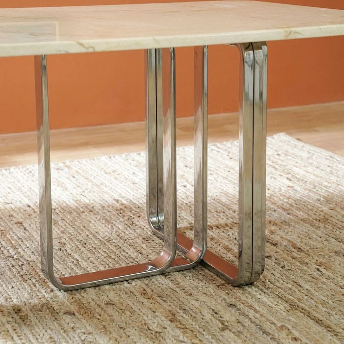 Retrova 1+8 Seater Dining Set -White Grey /Gunmetal