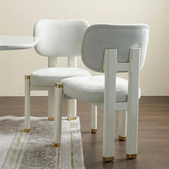 Qasr 1+10-Seater Marble Top Dining Set - White Grey/Pearl White - With 2-Year Warranty