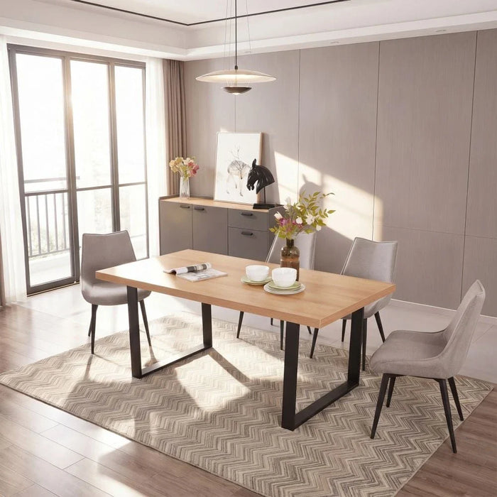 Wellington 6-Seater Modular Dining Tabletop - Light Oak - With 2-Year Warranty