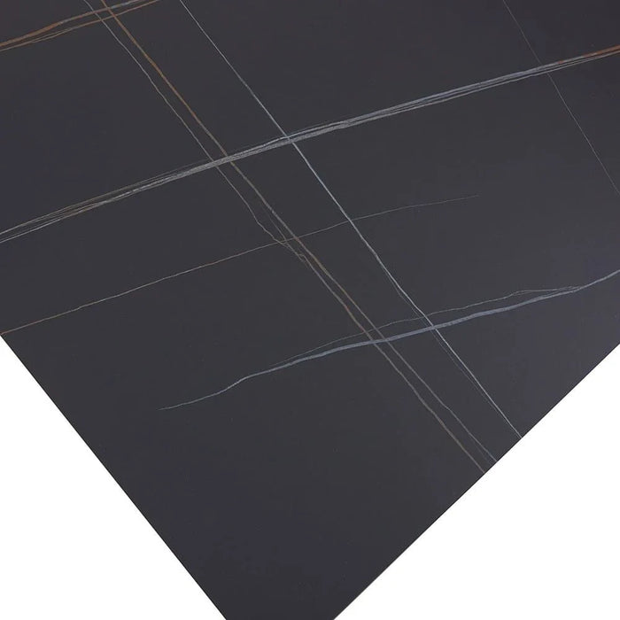 Wellington 6-Seater Modular Dining Sintered Stone Tabletop - Black Pattern - With 2-Year Warranty