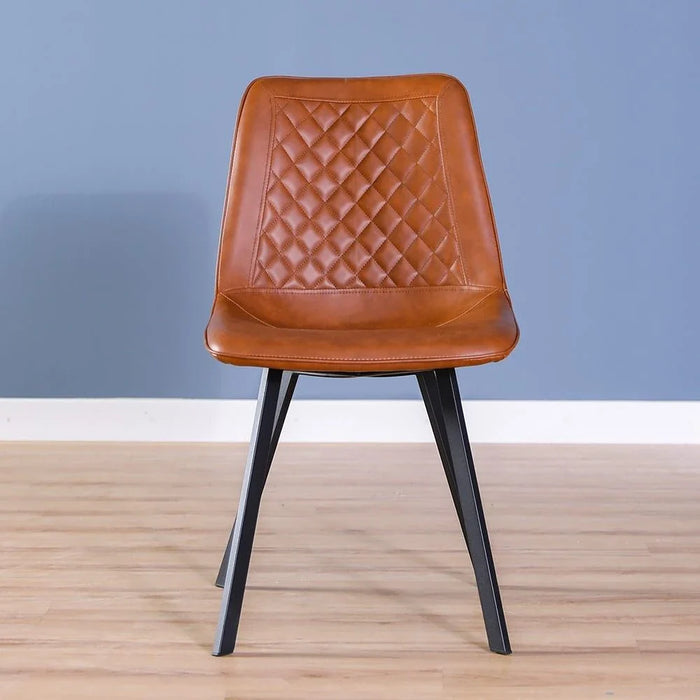 Gideon Dining Chair Set of 2 - Natural Oak/Brown