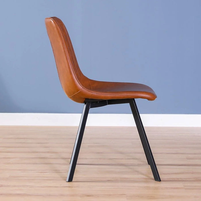 Gideon Dining Chair Set of 2 - Natural Oak/Brown