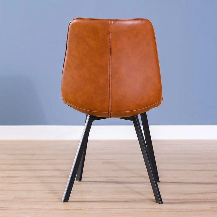 Gideon Dining Chair Set of 2 - Natural Oak/Brown
