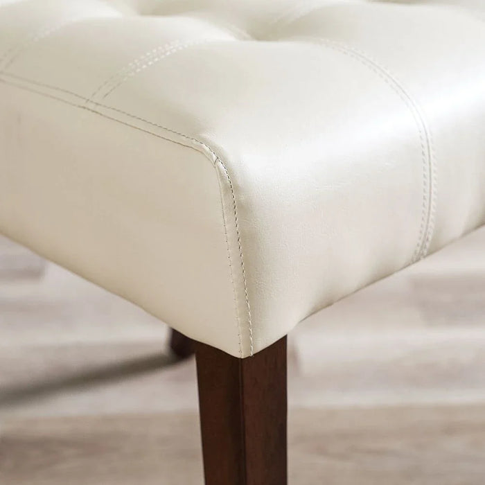 Brody Dining Chair Set of 2-Beige/Dark Walnut