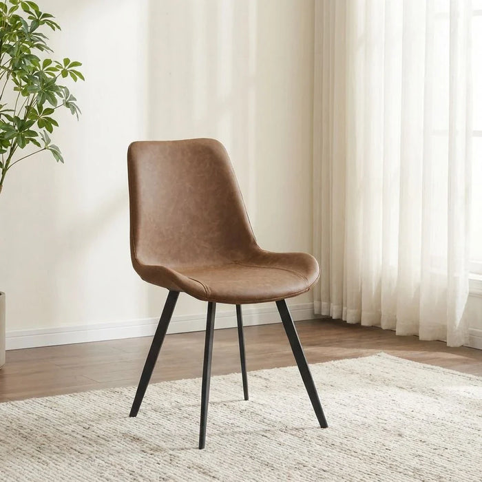 Calus Dining Chair - Set of 2 - Brown - With 2-Year Warranty