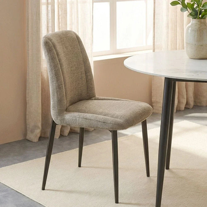 Calus Dining Chair-Set of 2-Light Brown-With 2-Year Warranty
