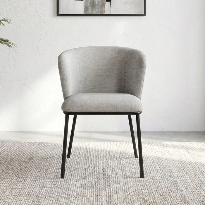 Weldy Chair-Set of 2-Grey/Black-With 2-Year Warranty