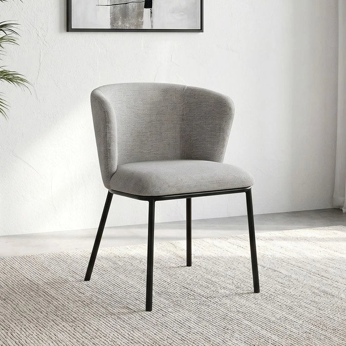 Weldy Chair-Set of 2-Grey/Black-With 2-Year Warranty
